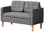 HOMCOM Sofa, 2-Sitzer, LxBxH: 62 x 117 x 78 cm - grau
