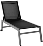 Outsunny Gartenliege, Aluminium, inkl. Auflagen, BxHxT: 169 x 102 x 65 cm - schwarz