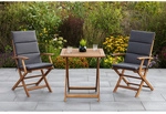 MERXX Gartenm&ouml;belset &raquo;Comodoro&laquo;, Holz, 3-teilig - grau