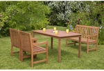 MERXX Gartenm&ouml;belset &raquo;Santos&laquo;, 4 Sitzpl&auml;tze, Eukalyptusholz - beige