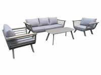 GARDEN PLEASURE Gartenmöbel »Aroa«, 5 Sitzplätze, Aluminium/Polyester, inkl.