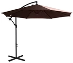 Outsunny Sonnenschirm, H&ouml;he: 250 cm, kaffeefarben/braun
