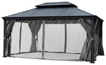 Jet-Line Pavillon &raquo;Bagdad&laquo;, BxHxT: 365 x 195 x 365 cm, Hardtop - grau