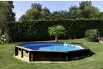 GRE Echtholzpool &raquo;VASTO&laquo;, braun, &Oslash;xH: 428 x 136 cm