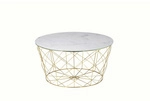 SalesFever Couchtisch, BxH: 80 x 45 cm, Metall/Glas - weiss