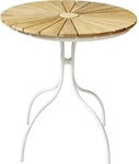 Cinas Garten-Kaffeetisch &raquo;Ellen&laquo;, &Oslash;xH: 80 x 74 cm, Tischplatte: Teakholz - weiss