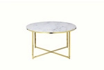 SalesFever Couchtisch, BxH: 80 x 45 cm, Metall/Glas - weiss