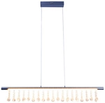 N&Auml;VE LED-Pendelleuchte &raquo;Nobilis&laquo;, BxHxL: 6 x 6 x 100 cm, Metall/Kunststoff - grau