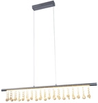 N&Auml;VE LED-Pendelleuchte &raquo;Nobilis&laquo;, BxHxL: 6 x 6 x 100 cm, Metall/Kunststoff -