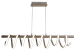 N&Auml;VE LED-Pendelleuchte &raquo;Belleza&laquo;, BxHxL: 20 x 150 x 100 cm, Metall - silberfarben