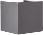BRILLIANT Wandleuchte &raquo;Hilly&laquo;, eckig, dunkelgrau, Metall/Glas
