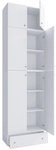 VCM Schuhschrank &raquo;Lona&laquo;, BxHxL: 39 x 240 x 70 cm, Holzwerkstoff - weiss