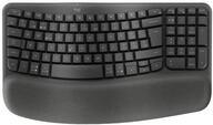 Logitech ergonomische Tastatur kabellos Logi Tastatur Wave Keys schw. schwarz