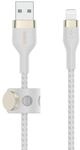 Belkin BoostCharge Pro Flex USB-A Kabel mit Lightning Connector (3 m, wei&szlig;)
