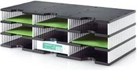 styro Sortierstation DIN C4 9-Fach schwarz/wei&szlig;