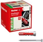fischer DuoPower 14x70 S D&uuml;bel mit Schrauben 14 x 70 mm, 8 St&uuml;ck