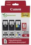 Canon Original PG-560XL + CL-561XL Druckerpatronen Value Pack - 2 x schwarz / 1 x