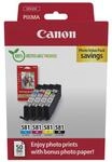 Canon Original CLI-581 Druckerpatronen Value Pack - 1 x schwarz / je 1 x CMY + 50