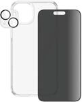 PanzerGlass&reg; Privacy 3-in-1 Set - iPhone 15 Plus