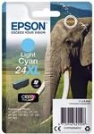 Epson Original 24XL Elefant Druckerpatrone cyan hell 740 Seiten 9,8ml (C13T24354012)