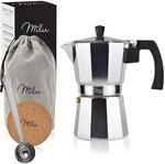 Milu 2 Tassen Espressokocher silber/schwarz