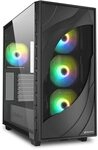 Sharkoon PC Geh&auml;use Rebel C80G RGB ATX schwarz