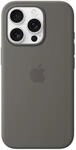 Apple Silikon Case iPhone 16 Pro mit MagSafe (steingrau)