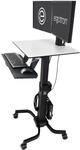 Ergotron WorkFit-C Dual mobiler Steh-Sitz Arbeitsplatz mit CF-Technologie f&uuml;r