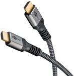 goobay HDMI 2.0 Kabel 10,0 m grau, schwarz, 1 St.
