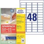 AVERY Zweckform Etiketten 45,7 x 21,2 mm, wei&szlig;