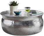 WOHNLING WL5.451 Couchtisch KARAM Silbern 75 cm x 75 cm x 31 cm