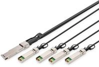 Digitus 40G QSFP+ to 4XSFP+ Direct Attach Kabel 5m