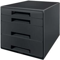 LEITZ Schubladenbox CUBE schwarz/grau DIN A4