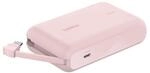 Belkin BoostCharge Powerbank 10K mit integriertem Kabel, rosa