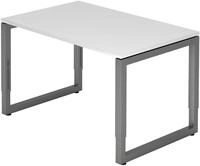 HAMMERBACHER h&ouml;henverstellbarer Schreibtisch VRS12/W/G wei&szlig;