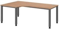 HAMMERBACHER VQS82/N/G h&ouml;henverstellbarer Schreibtisch 68,5 - 81 cm nussbaum /