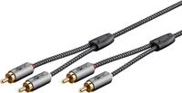 goobay Cinch Kabel 3,0 m silber, schwarz, 1 St.