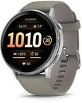 Garmin Venu&reg; 4 Smartwatch Schwarz/Silber 45 mm mit Schnellwechsel-Silikon-Armband 22