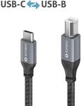 Sonero USB 2.0 Kabel - C/B - Aluminium - space grey/schwarz - 1,00m