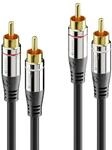 Sonero 2x Cinch Stereo Audio Kabel 0,5m