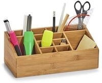Zeller Schreibtisch-Organizer natur Bambus 12 F&auml;cher 25,4 x 12,0 x 10,0 cm