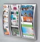 PAPERFLOW Kompakt Wandprospekthalter DIN A4 hoch 4-Fach anthrazit