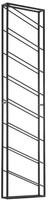 WOHNLING WL6.686 Weinregal Wand Schwarz 36 cm x 8 cm x 150 cm