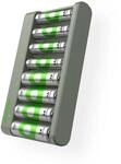 GP USB-Akku-Ladeger&auml;t inkl. Akkus Basic E821U 8-Port