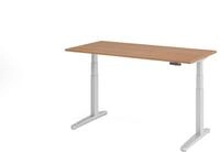 HAMMERBACHER elektrisch h&ouml;henverstellbarer Schreibtisch VXBHM16/N/SS nussbaum