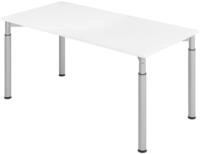 HAMMERBACHER h&ouml;henverstellbarer Schreibtisch VYS16/W/S wei&szlig;