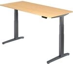 HAMMERBACHER VXBHM19/3/GG elektrisch h&ouml;henverstellbarer Schreibtisch 65,0 - 130,0 cm