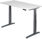HAMMERBACHER VXBHM16/W/GG elektrisch h&ouml;henverstellbarer Schreibtisch 65,0 - 130,0 cm