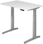 HAMMERBACHER VXBHM12/W/SS elektrisch h&ouml;henverstellbarer Schreibtisch 65,0 - 130,0 cm