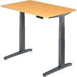 HAMMERBACHER VXBHM12/6/GG elektrisch h&ouml;henverstellbarer Schreibtisch 65,0 - 130,0 cm
